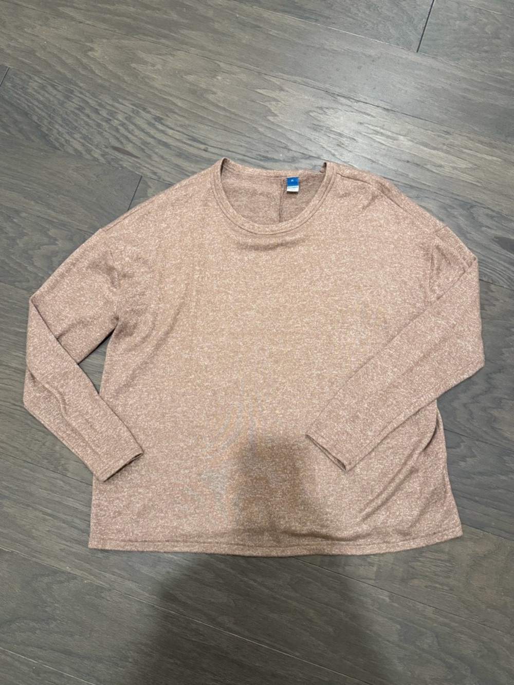 Old Navy Heathered Taupe Crew Neck Top